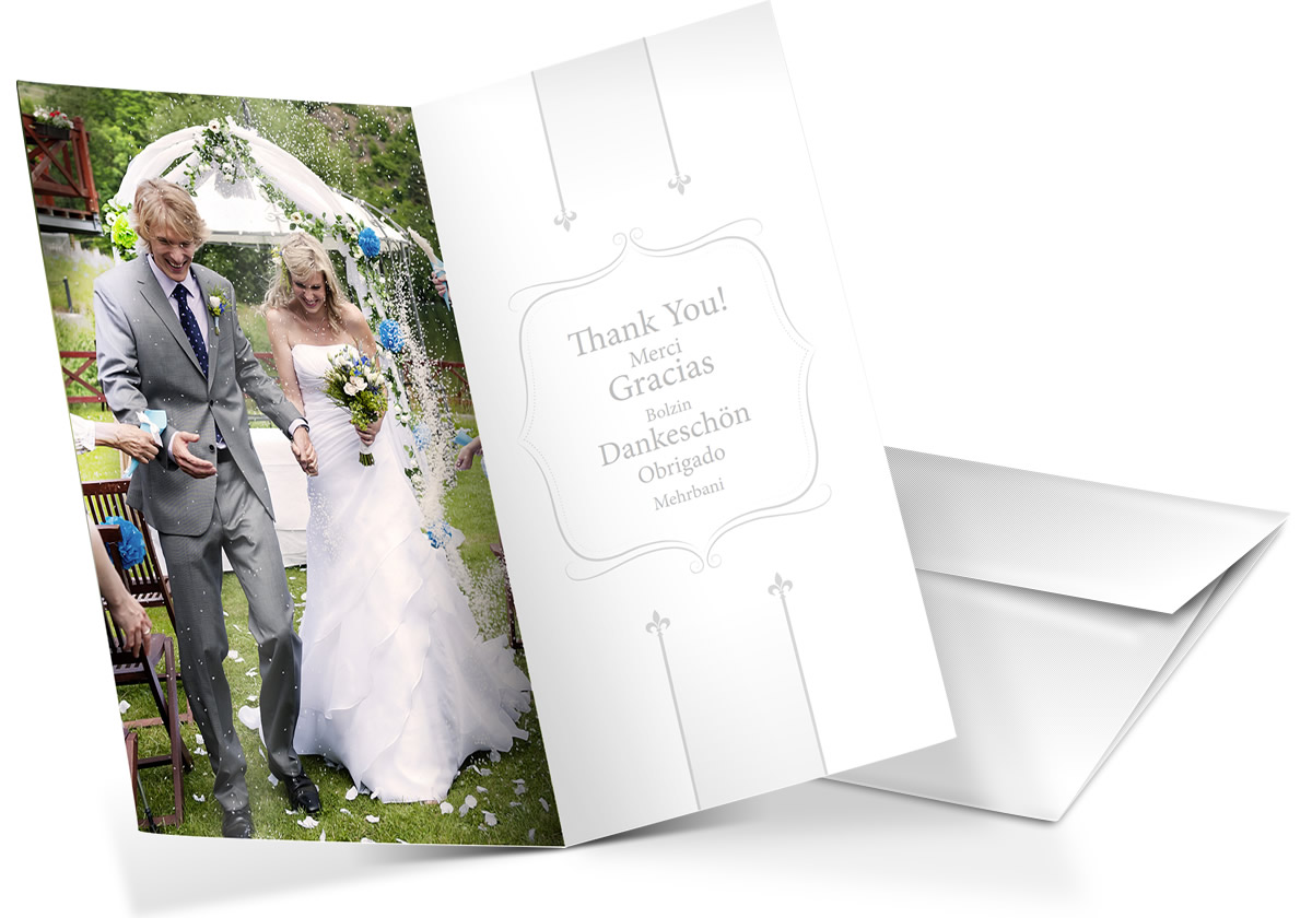 Folded Card left right with envelope